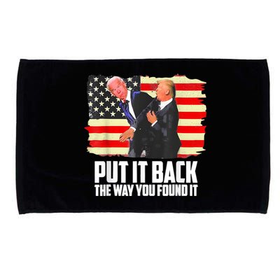 Put It Back The Way You Found It Funny Trump Slap Biden Microfiber Hand Towel