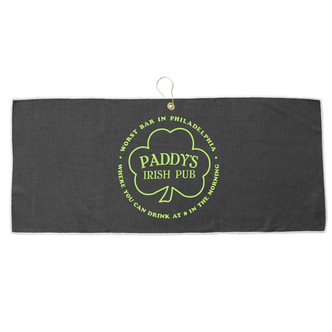 Paddy's Irish Bub Funny St Patricks Day Drinking Large Microfiber Waffle Golf Towel