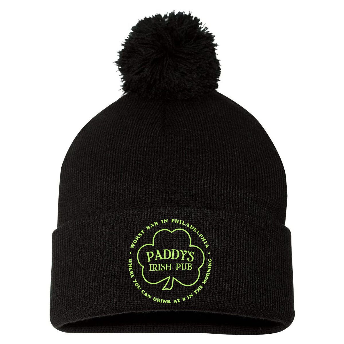 Paddy's Irish Bub Funny St Patricks Day Drinking Pom Pom 12in Knit Beanie