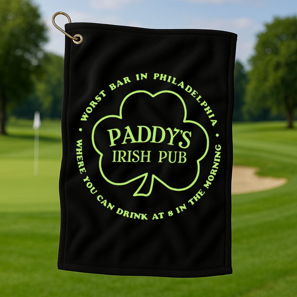 Paddy's Irish Bub Funny St Patricks Day Drinking Golf Towel
