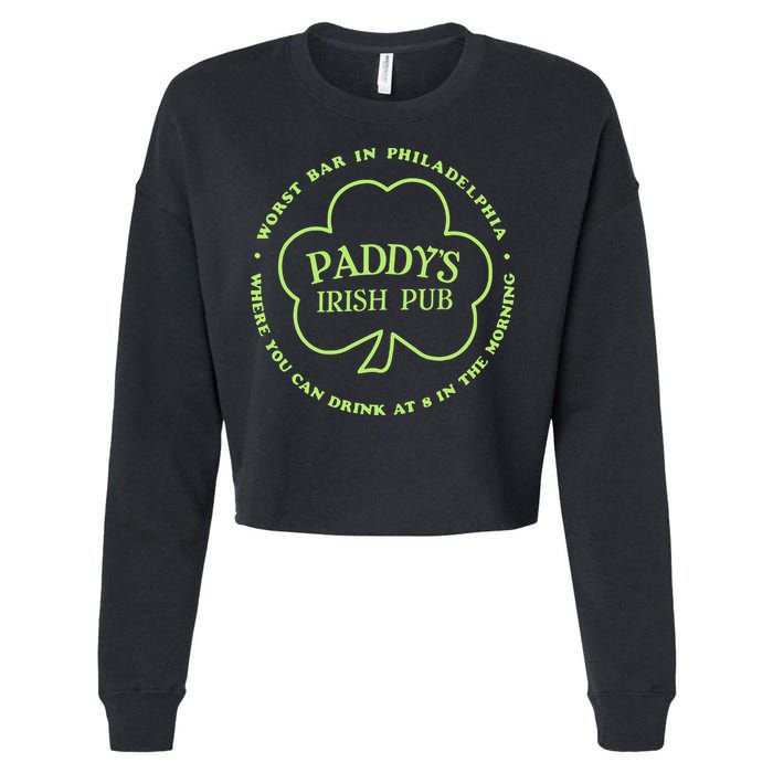 Paddy's Irish Bub Funny St Patricks Day Drinking Cropped Pullover Crew