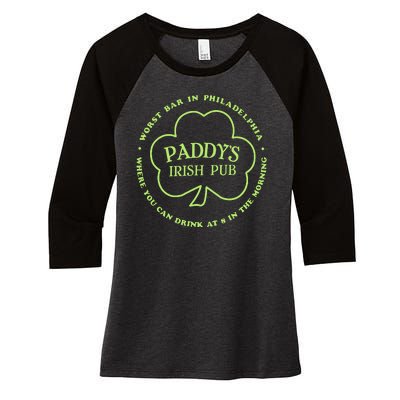 Paddy's Irish Bub Funny St Patricks Day Drinking Women's Tri-Blend 3/4-Sleeve Raglan Shirt