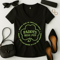 Paddy's Irish Bub Funny St Patricks Day Drinking Women's V-Neck T-Shirt
