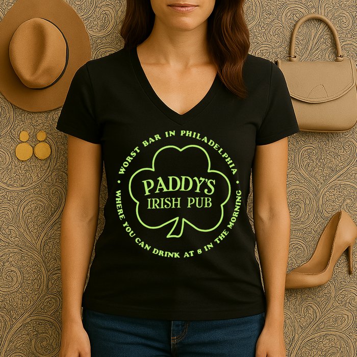 Paddy's Irish Bub Funny St Patricks Day Drinking Women's V-Neck T-Shirt