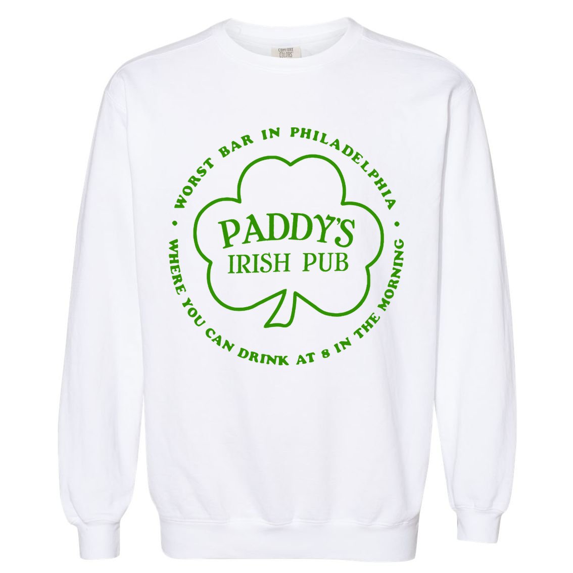 Paddy's Irish Bub Funny St Patricks Day Drinking Garment-Dyed Sweatshirt