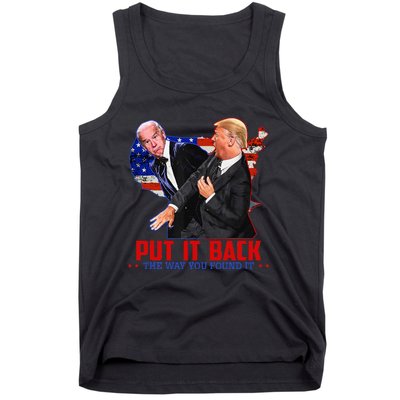 Put It Back The Way You Found It Funny Trump Slap Anti Biden Tank Top