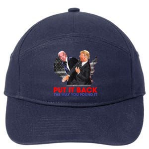 Put It Back The Way You Found It Funny Trump Slap Anti Biden 7-Panel Snapback Hat