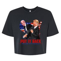 Put It Back The Way You Found It Funny Trump Slap Anti Biden Bella+Canvas Jersey Crop Tee