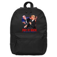 Put It Back The Way You Found It Funny Trump Slap Anti Biden 16 in Basic Backpack