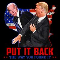Put It Back The Way You Found It Funny Trump Slap Anti Biden 16 in Basic Backpack