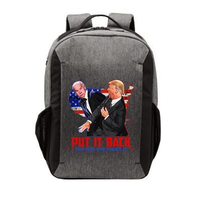 Put It Back The Way You Found It Funny Trump Slap Anti Biden Vector Backpack