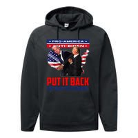 Put It Back The Way You Found It Funny Trump Slap Anti Biden Performance Fleece Hoodie