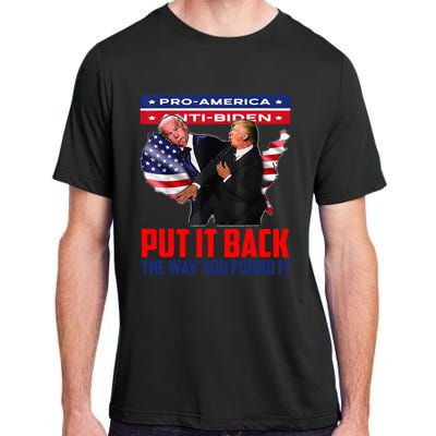 Put It Back The Way You Found It Funny Trump Slap Anti Biden Adult ChromaSoft Performance T-Shirt