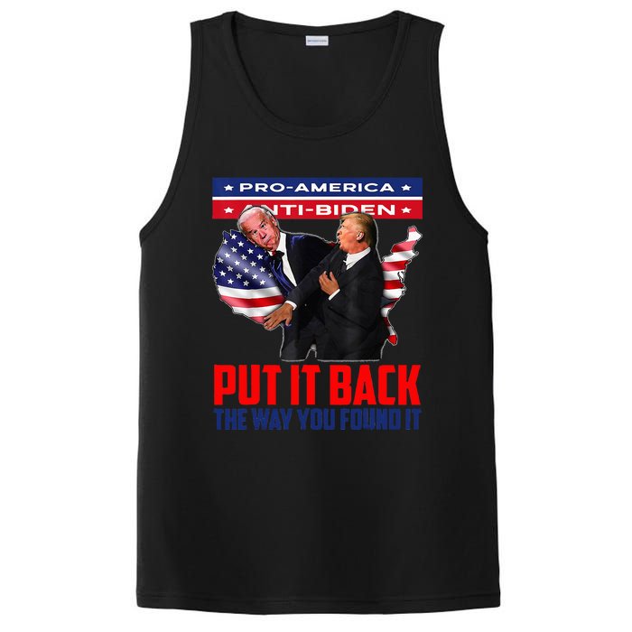 Put It Back The Way You Found It Funny Trump Slap Anti Biden PosiCharge Competitor Tank