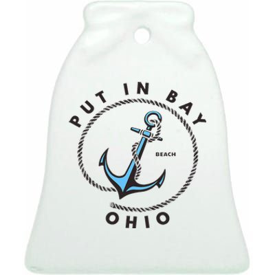 Put In Bay Ohio Ceramic Bell Ornament