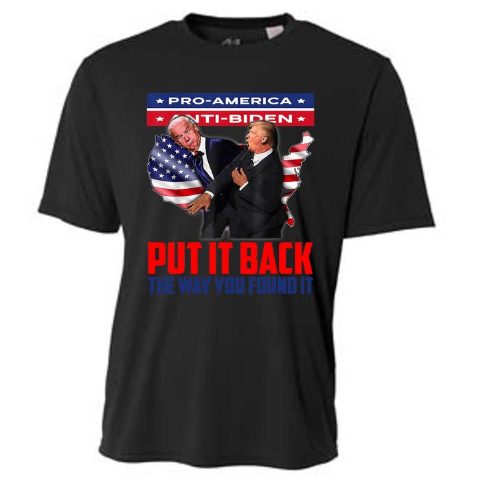 Put It Back The Way You Found It Funny Trump Slap Anti Biden Cooling Performance Crew T-Shirt