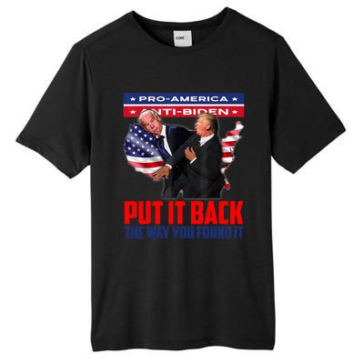 Put It Back The Way You Found It Funny Trump Slap Anti Biden Tall Fusion ChromaSoft Performance T-Shirt