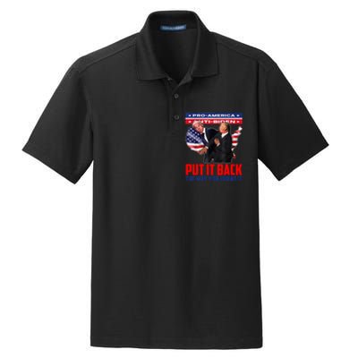 Put It Back The Way You Found It Funny Trump Slap Anti Biden Dry Zone Grid Polo