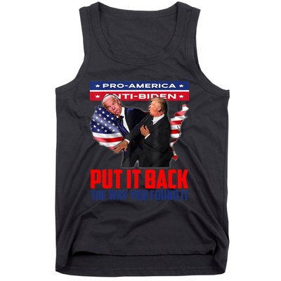 Put It Back The Way You Found It Funny Trump Slap Anti Biden Tank Top