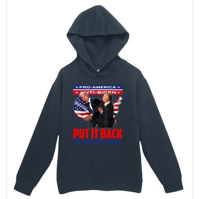 Put It Back The Way You Found It Funny Trump Slap Anti Biden Urban Pullover Hoodie