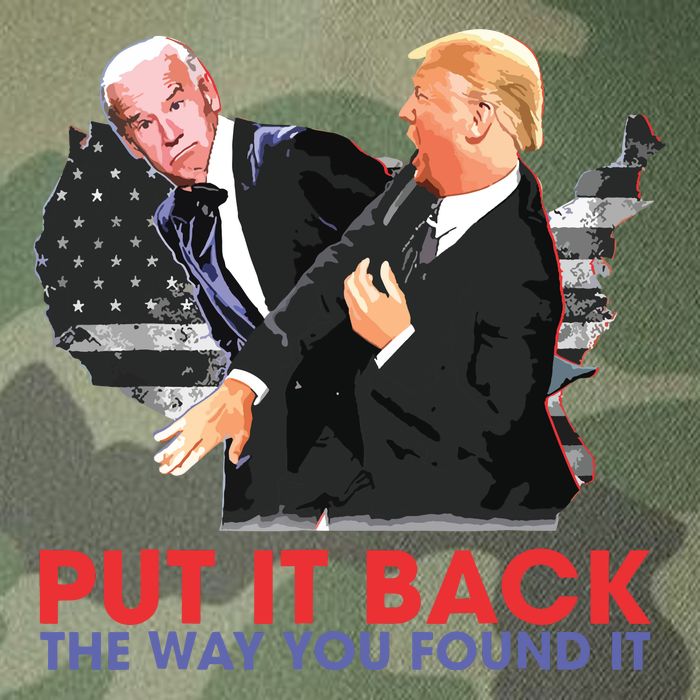 Put It Back The Way You Found It Funny Trump Slap Anti Biden Legacy Tie Dye Trucker Hat