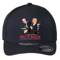 Put It Back The Way You Found It Funny Trump Slap Anti Biden Flexfit Unipanel Trucker Cap