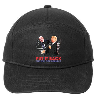 Put It Back The Way You Found It Funny Trump Slap Anti Biden 7-Panel Snapback Hat