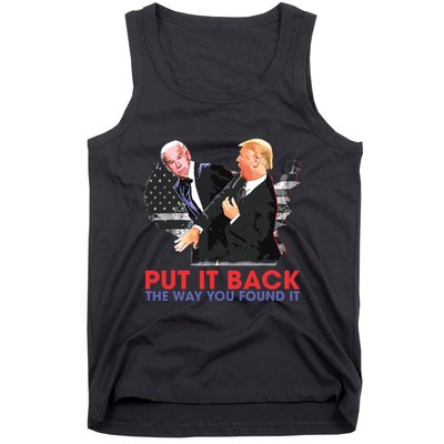 Put It Back The Way You Found It Funny Trump Slap Anti Biden Tank Top