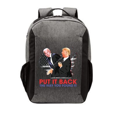 Put It Back The Way You Found It Funny Trump Slap Anti Biden Vector Backpack