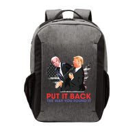 Put It Back The Way You Found It Funny Trump Slap Anti Biden Vector Backpack