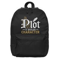 Plot It Builds Character Funny Writer Author Screenwriter 16 in Basic Backpack