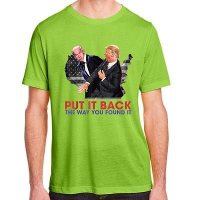 Put It Back The Way You Found It Funny Trump Slap Anti Biden Adult ChromaSoft Performance T-Shirt