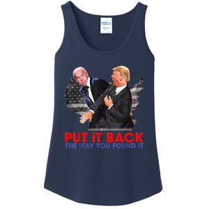 Put It Back The Way You Found It Funny Trump Slap Anti Biden Ladies Essential Tank