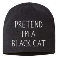 Pretend IM Black Cat Funny Lazy Easy Diy Halloween Costume Sustainable Beanie