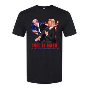 Put It Back The Way You Found It Funny Trump Slap Anti Biden Softstyle CVC T-Shirt