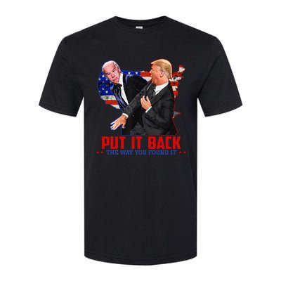 Put It Back The Way You Found It Funny Trump Slap Anti Biden Softstyle CVC T-Shirt