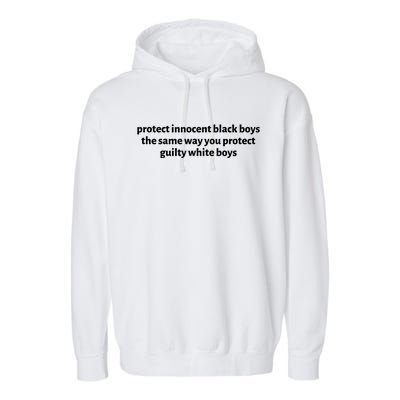 Protect Innocent Black Racial Equality Social Justice Funny Gift Garment-Dyed Fleece Hoodie