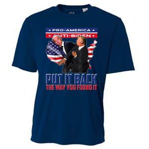 Put It Back The Way You Found It Funny Trump Slap Anti Biden Cooling Performance Crew T-Shirt