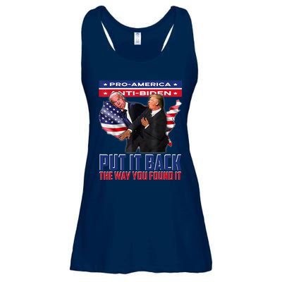 Put It Back The Way You Found It Funny Trump Slap Anti Biden Ladies Essential Flowy Tank