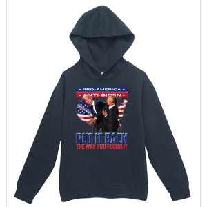 Put It Back The Way You Found It Funny Trump Slap Anti Biden Urban Pullover Hoodie