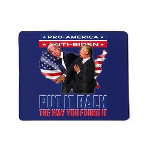 Put It Back The Way You Found It Funny Trump Slap Anti Biden Mousepad