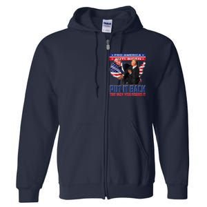 Put It Back The Way You Found It Funny Trump Slap Anti Biden Full Zip Hoodie