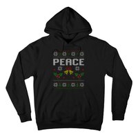 Peace I Come In Peace Couple Matching Ugly Christmas Sweater Hoodie