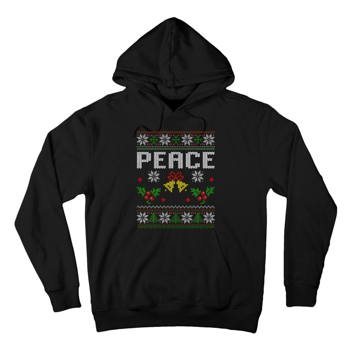 Peace I Come In Peace Couple Matching Ugly Christmas Sweater Hoodie