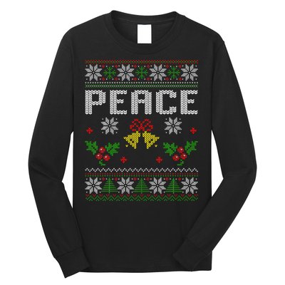 Peace I Come In Peace Couple Matching Ugly Christmas Sweater Long Sleeve Shirt