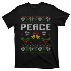 Peace I Come In Peace Couple Matching Ugly Christmas Sweater T-Shirt