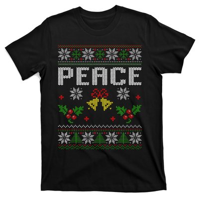 Peace I Come In Peace Couple Matching Ugly Christmas Sweater T-Shirt