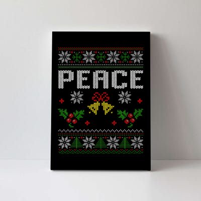 Peace I Come In Peace Couple Matching Ugly Christmas Sweater Canvas