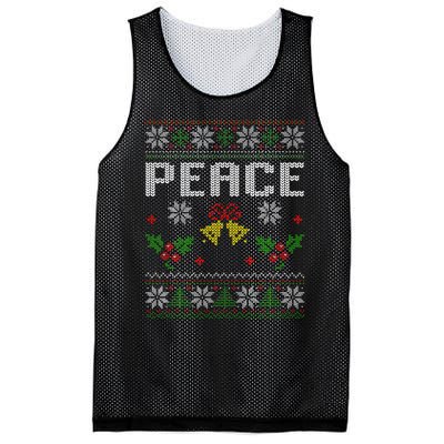 Peace I Come In Peace Couple Matching Ugly Christmas Sweater Mesh Reversible Basketball Jersey Tank