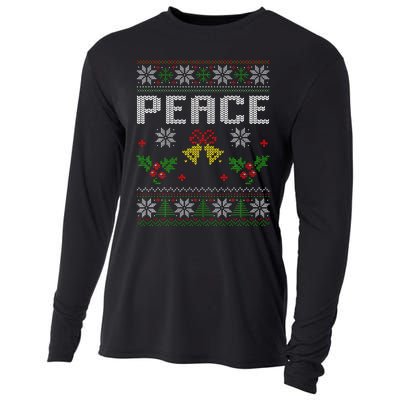 Peace I Come In Peace Couple Matching Ugly Christmas Sweater Cooling Performance Long Sleeve Crew